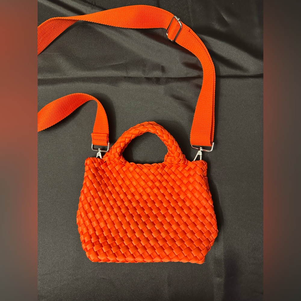 Red Woven Crossbody Bag